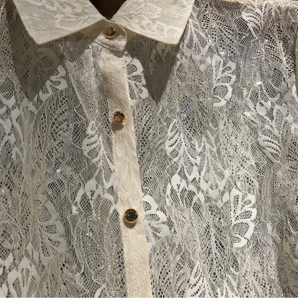St. John Evening Lace Blouse - Picture 3 of 10